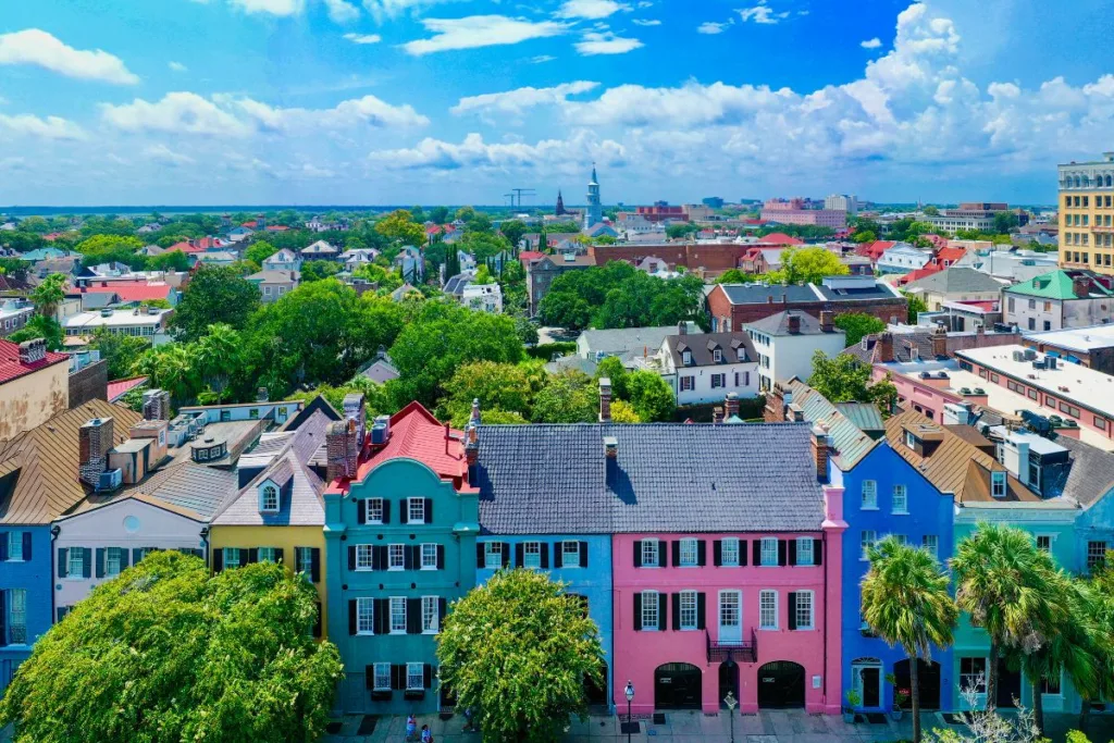 Rainbow Row, Charleston, États-Unis