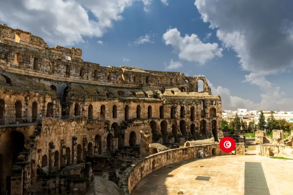 L’amphithéâtre d’El Jem, un chef-d’œuvre de l’architecture romaine en Tunisie.