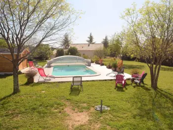 Huisje in Orgnac l'Aven,Villa à Orgnac-l'Aven avec piscine chauffée, 6 pers, jardin clôturé, animaux admis FR-1-382-127 N°831489