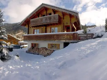 Chalet in Les Carroz d'Arâches,Chalet 3 chambres calme, poêle à bois, proche piste et village, 6/8 pers, garage et parking FR-1-572-243 N°831988