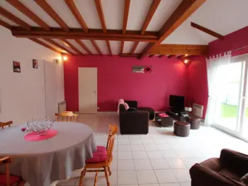 Gite à Denneville,Maison cosy près de la plage, 6 pers, 3 ch, terrasse, garage, vélos fournis FR-1-362-323 N°832452