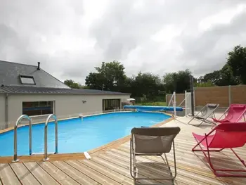 Cottage in Vesly,Grande maison familiale avec piscine chauffée et jacuzzi, proche Parc des Marais du Cotentin. FR-1-362-564 N°833603