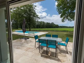 Gîte in Herm,Villa familiale 14 pers avec piscine chauffée au cœur de la forêt landaise, proche océan. FR-1-360-566 N°849197