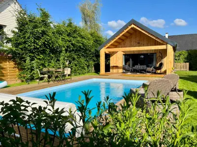 Gite à Quincampoix,Gîte de Charme avec Piscine Chauffée, Spa et Jardin à Quincampoix FR-1-441-733 N°854046