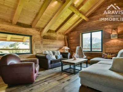 Chalet a Saint Jean de Sixt,Chalet savoyard rénové 4* avec cheminée, pour 8 pers. à Saint-Jean-de-Sixt FR-1-391-75 N°899194