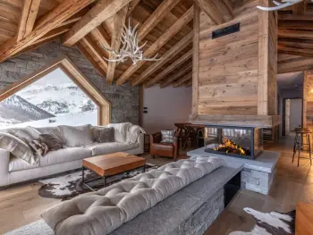 Chalet a Val d'Isère,Chalet de luxe avec piscine, sauna, hammam, cinéma et salle de jeu FR-1-694-3 N°856932