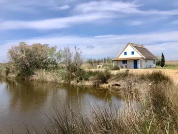 Haus in Saintes Maries de la Mer,Cabane de gardian 6 pers, 100m², terrain privé, nature, près plages et village, animaux admis FR-1-475-92 N°857036