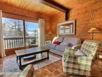 Chalet en La Plagne,Chalet chaleureux proche des pistes, balcon et WiFi FR-1-455-227 N°859128