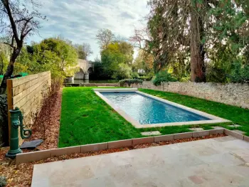 Agriturismo a Bazouges sur le Loir,Maison familiale près du Zoo de la Flèche avec piscine chauffée, jardin et cheminée FR-1-410-377 N°859446