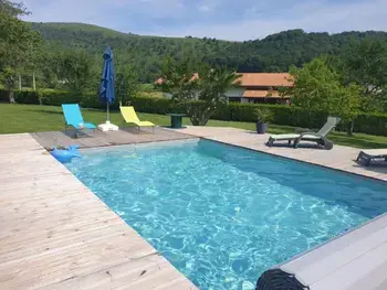 Casa rural en Ibarrolle,Maison plain-pied avec piscine, jardin clos, et clim, proche St Jean-Pied-de-Port. FR-1-384-842 N°863611