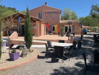 Hut in Saint Maime, Camping La Rivière - Lodge sur pilotis Confort 34m² (2 chambres) + terrasse couverte 10m² 534352 N°733027