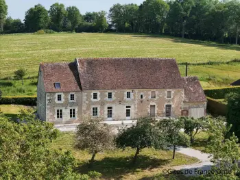 Casa rural en La Mesnière,Gîte familial de charme pour 13 pers. avec cheminée historique, terrasse, jardin et 3 salles d'eau. FR-1-497-209 N°1007643