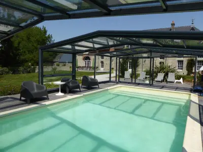 Gite à Bricquebosq,Gîte élégant 14 pers., piscine privée, WiFi, billard FR-1-362-1204 N°1034058